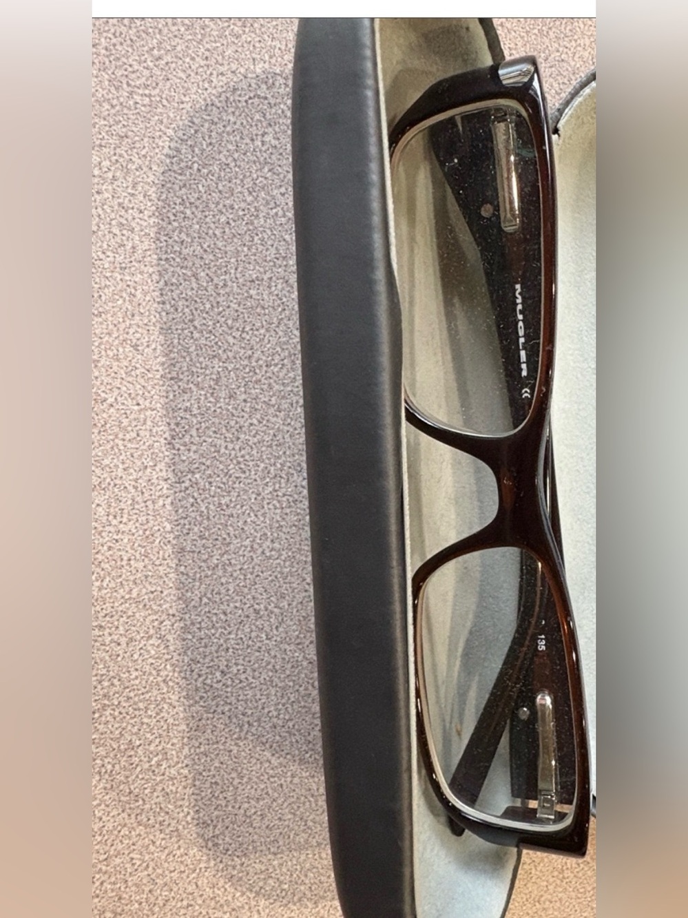 Rectangular Brown Reader Glasses - Mugler - Picture 2 of 2